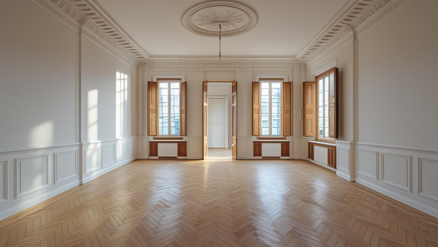 Nişantaşı'nda yüksek tavanlı, kartonpiyerli tarihi bir apartman dairesinin boyanması